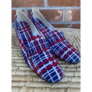Nordstrom Vintage C1960s PLAID Chunky Heels Approx. Size 9